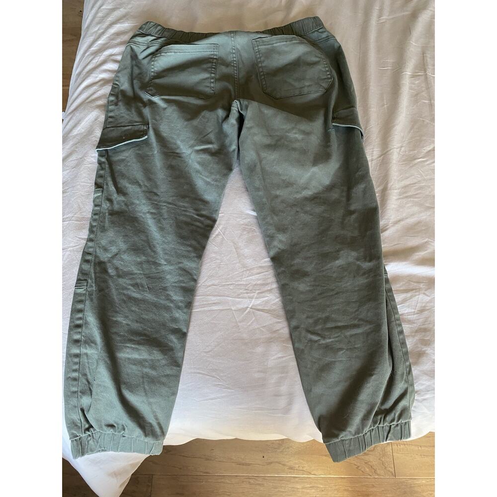 Sincerely Jules Army Green Cargo Moto Joggers Size XL Drawstring Side Pockets - Picture 6 of 8